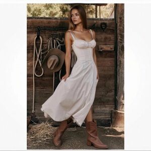 House of CB Cream Corset Carmen Bustier Sundress